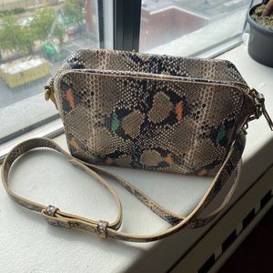 Madewell The Transport Camera Bag: Snake Embossed